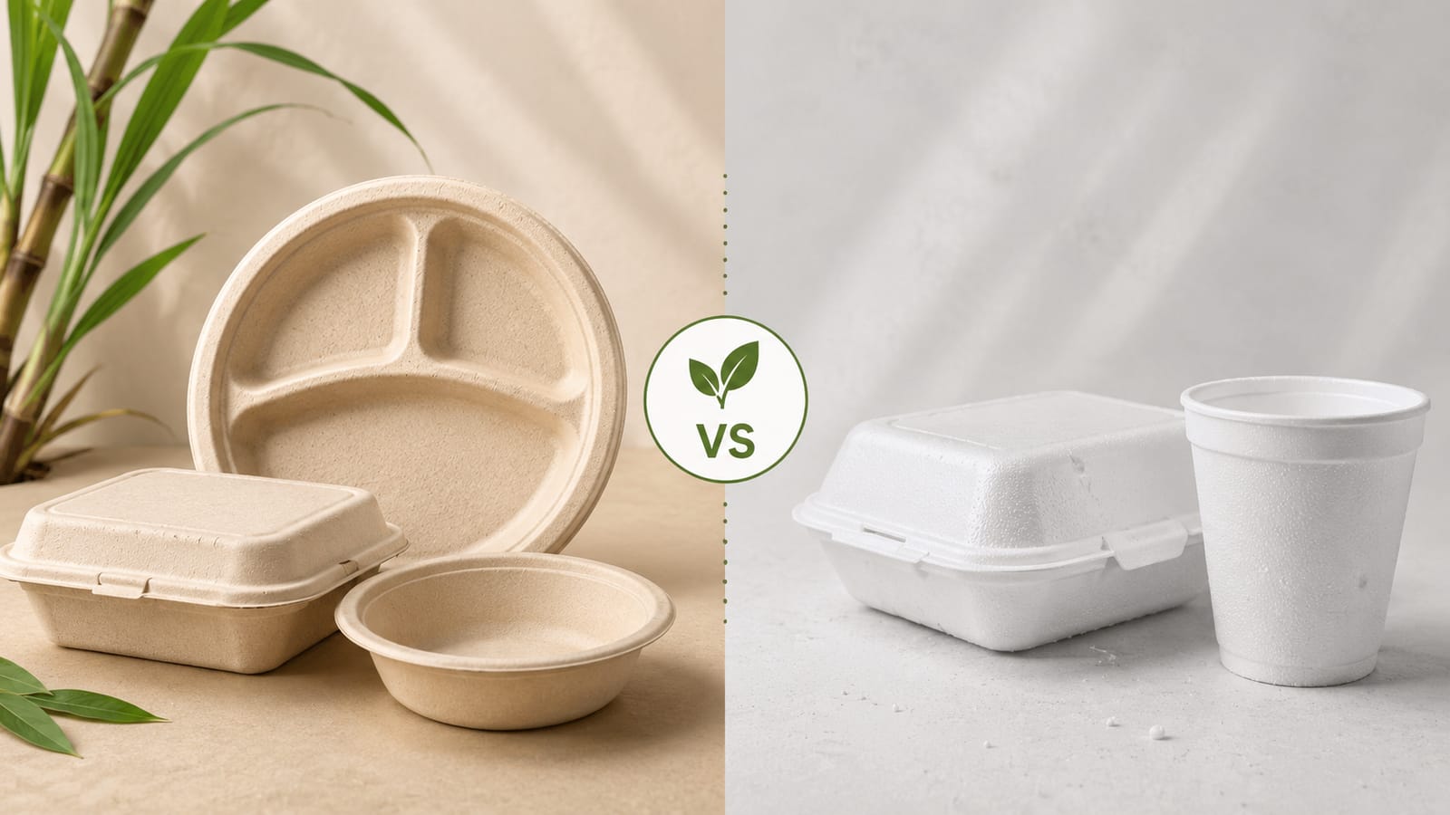 Bagasse vs Foam (Polystyrene / EPS): The Compostable Alternative for Foodservice Packaging