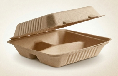 8×8 3CP Kraft Clamshell