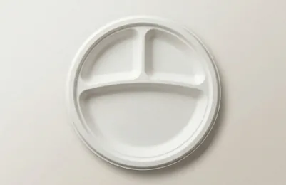 10" 3CP Bagasse Compartment Plate