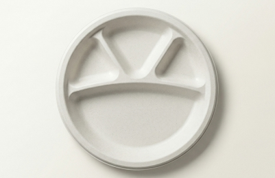 11" 4CP Bagasse Compartment Plate