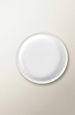 6" Round Bagasse Plate for bulk foodservice supply by Ecofy