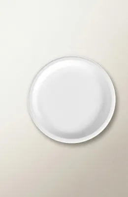 6" Round Bagasse Plate