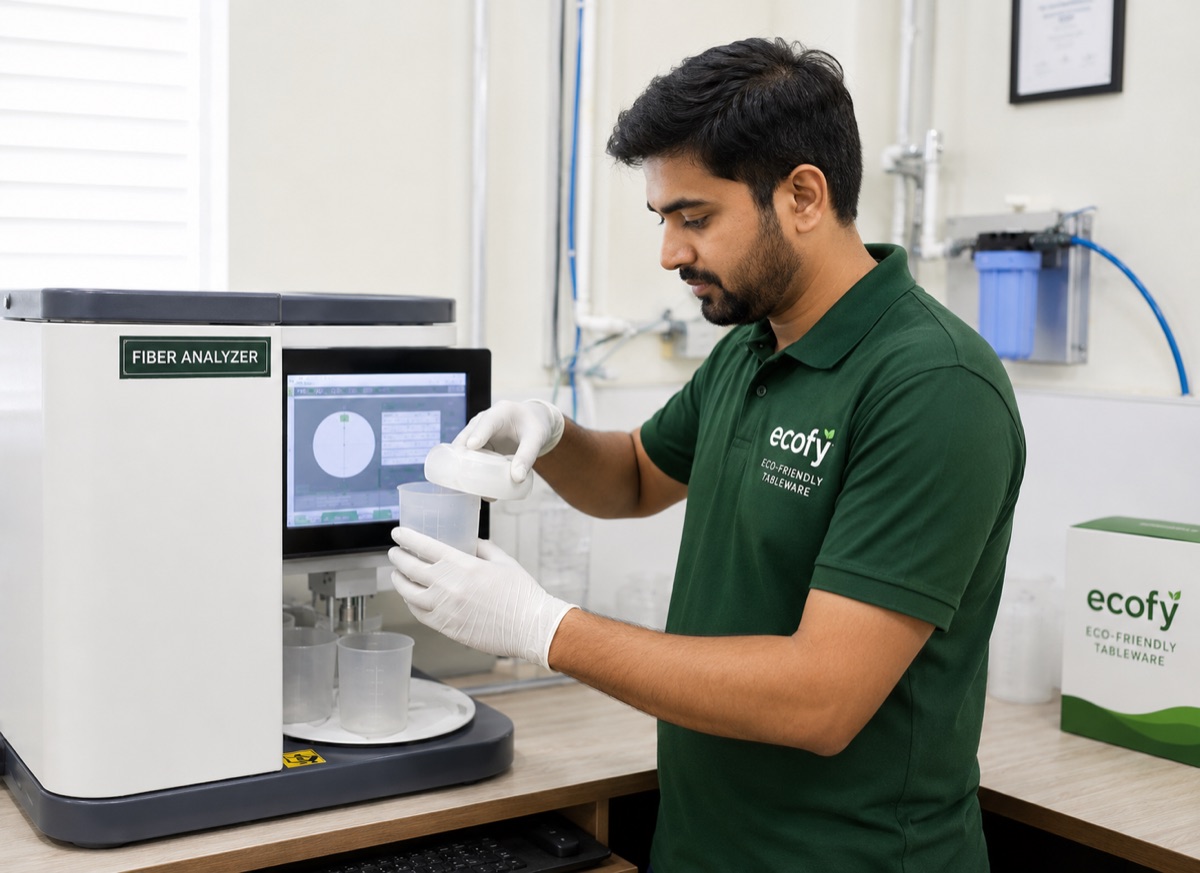 R&D & Material Lab at Ecofy's molded fiber facility
